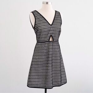NEW Elliatt Black & White Mesh Dress With Keyhole Detail A-line Silhouette